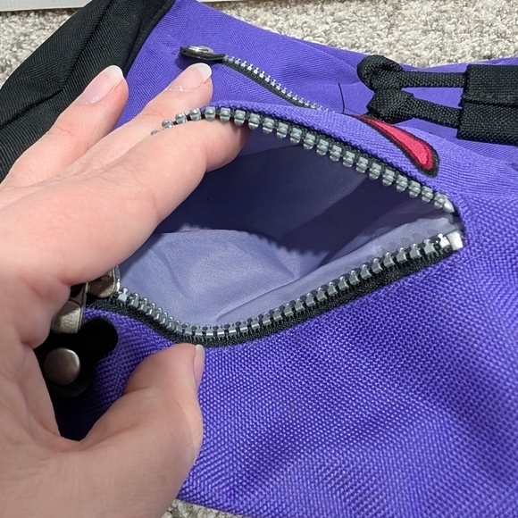 Vintage Walt Disney World Kids Canvas Purple Minnie Mouse Mini Bookbag - Picture 11 of 12